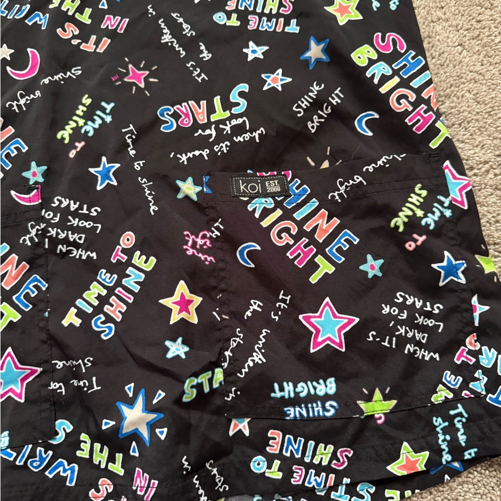 Colorful Scrub Top - Picture 2 of 4